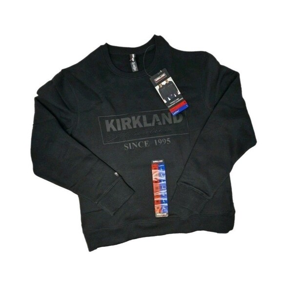 Kirkland Signature Other - Kirkland Signature Costco Logo Crew Relaxed Black Sweatshirt Men's M, Womens L